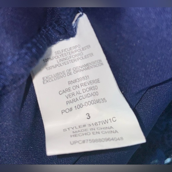 Sequin Hearts Junior Size 3 formal cocktail sequin long sleeve lace mini dress - Picture 9 of 10